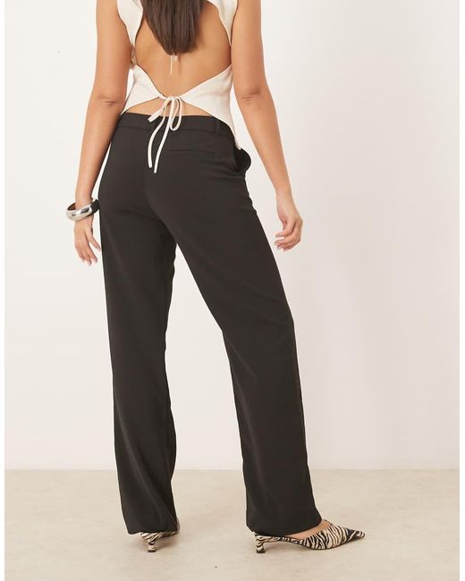 Gina Tricot Black Straight Leg Tailored Trousers