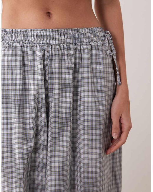 Ghospell Gray Elastic Waist Tie Side Detail Balloon Pants