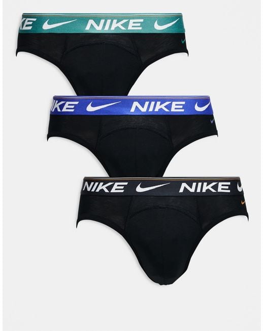 Nike – ultra comfort – 3er-pack hüftslips in Black für Herren