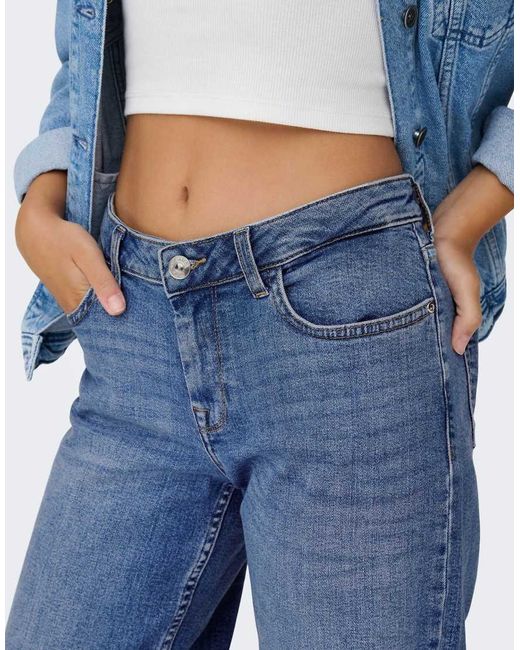 ONLY Blue Wide-Fit Jeans