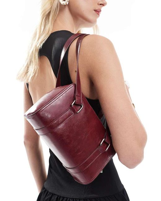 ASOS Red Boxy Shoulder Bag