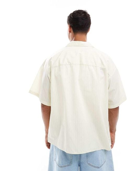 Jack & Jones White Poplin Wide Fit Shirt for men