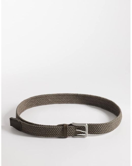 Jack & Jones Brown Woven Belt for men