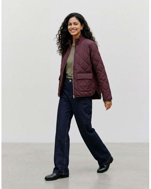 Vero Moda Red Millie Zip-up Quilted Jacket