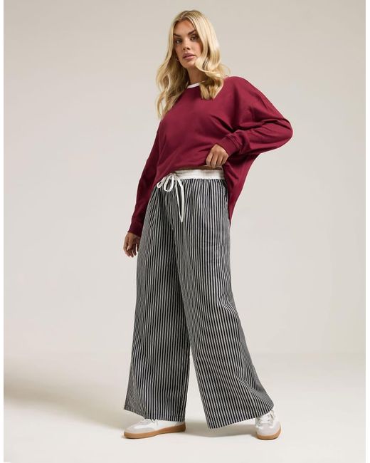 Yours Clothing Black Wide Leg Trousers