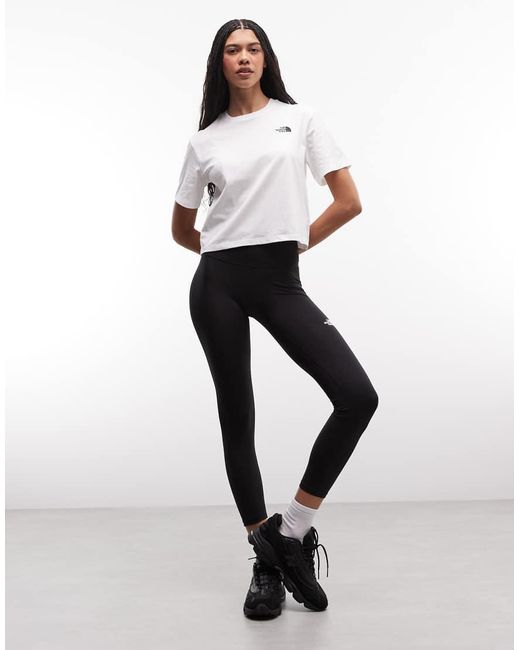 The North Face White W Evolution Simple Dome Crop Rlx Ss Tee