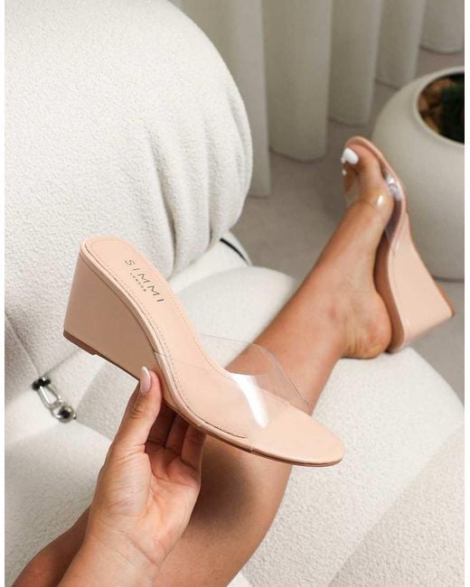 SIMMI Natural Iris Wedge Mules