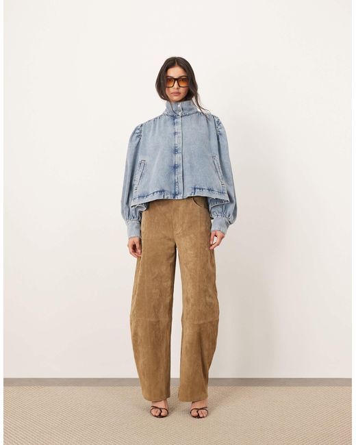 ARRANGE Blue – kastige jeans-hemdjacke