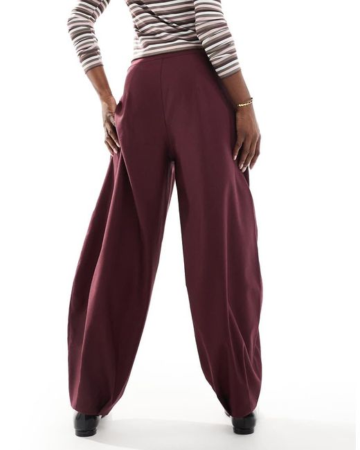 ASOS Purple Tailo Barrel Leg Trouser