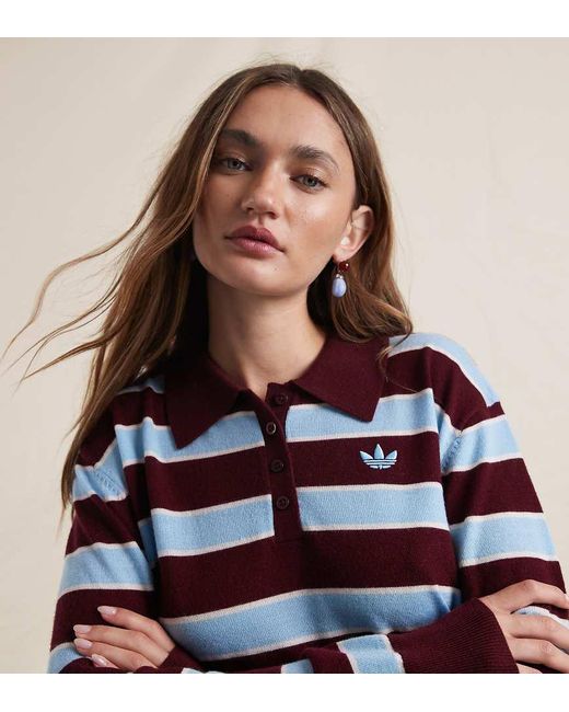 adidas Originals x ASOS Blue Wool Rugby Top