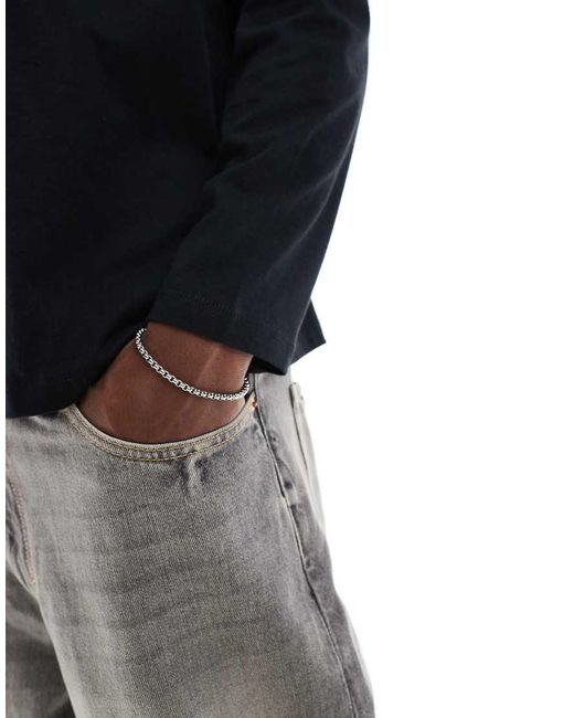 ASOS Blue Essentials Oversized Long Sleeve T-shirt for men