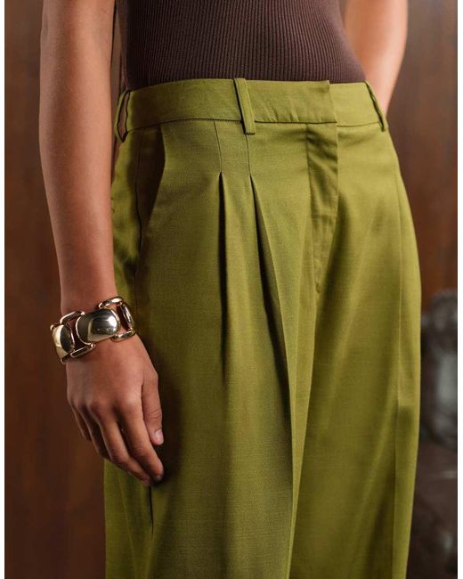 Nobody's Child Green Jax Wide Leg Tailored Trousers Co-ord
