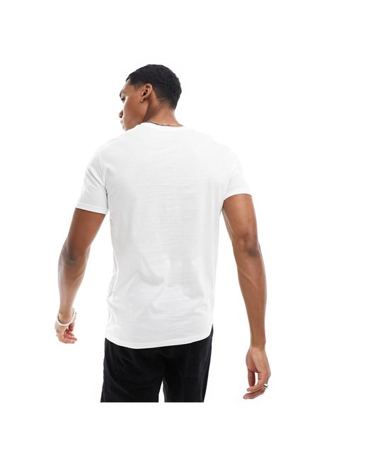 Armani Exchange – schmal geschnittenes t-shirt in White für Herren