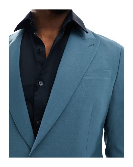Moad - blazer da abito petrolio di AllSaints in Blue da Uomo