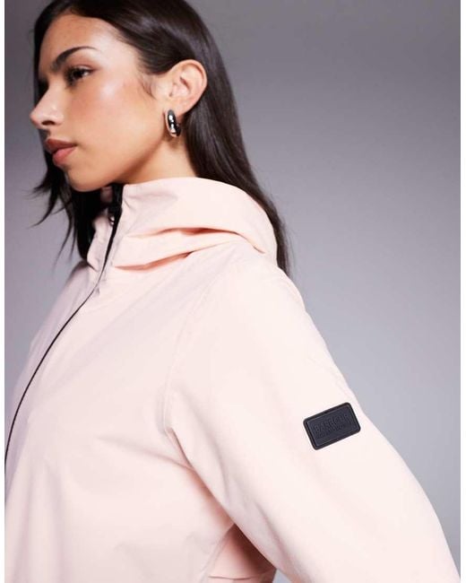 Barbour Pink Kyra Longline Hooded Waterproof Jacket