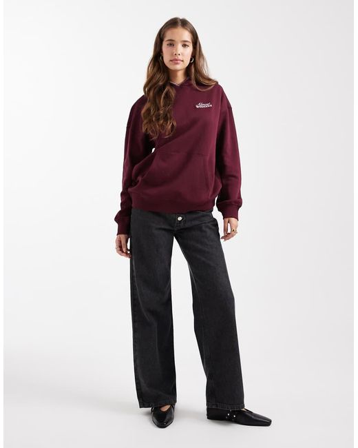 Mango Red Teen Stitch Detail Hoodie