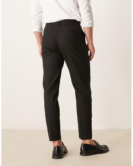 ASOS Black Smart Tapered Fit Pants for men