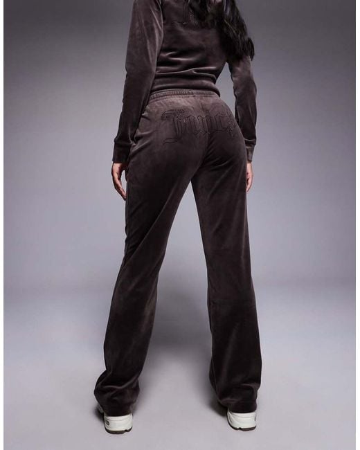 Joggers Marrones De Velour De (Parte De Un Conjunto) Juicy Couture de color Gray