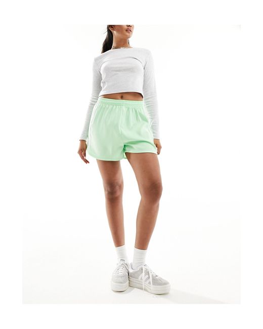 Adidas Originals Green Three Stripe Sprinter Shorts