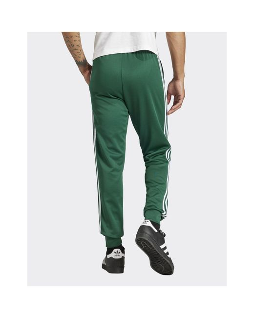 Adidas Originals Green Superstar Trackpants for men
