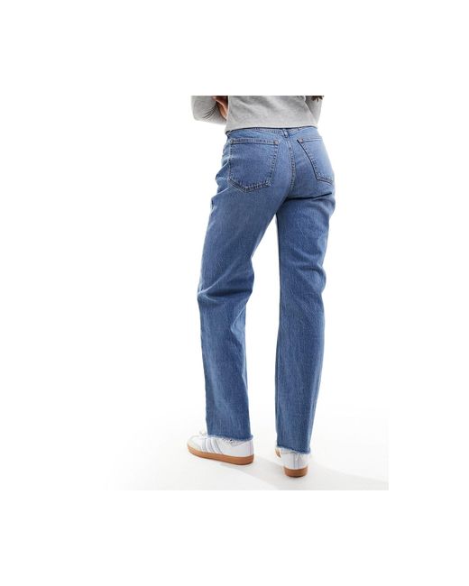 Abercrombie & Fitch Blue – curve love – relaxed fit jeans