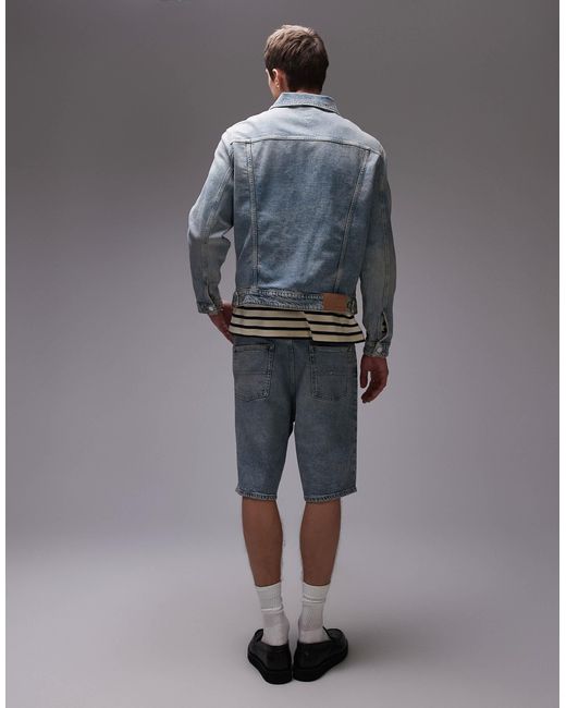 Tommy Hilfiger Blue Isaac Relaxed Denim Shorts for men