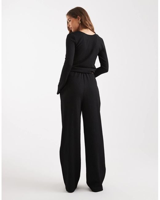 Vero Moda Blue Textured Jersey Pull On Trouser Co-ord