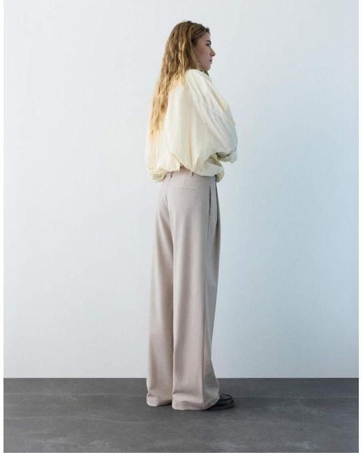 Pull&Bear Blue Tailored Darted Pants