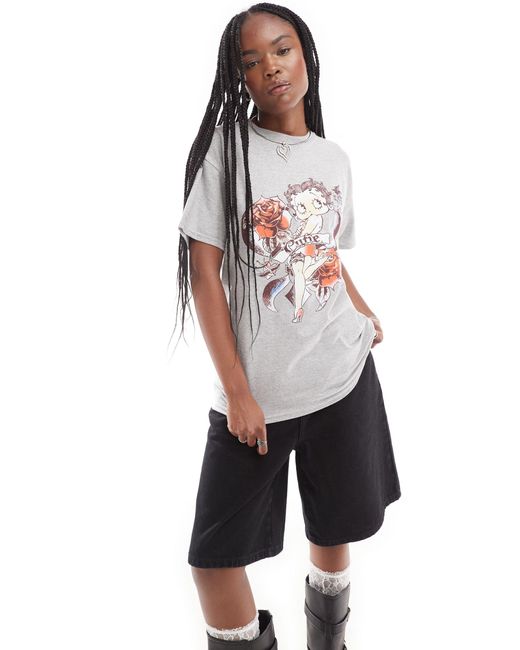 Daisy Street Multicolor Oversized T-shirt With Vintage Betty Boop Print
