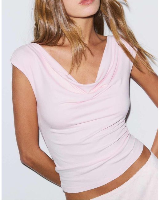 Stradivarius White Multi-position Sleeveless Top