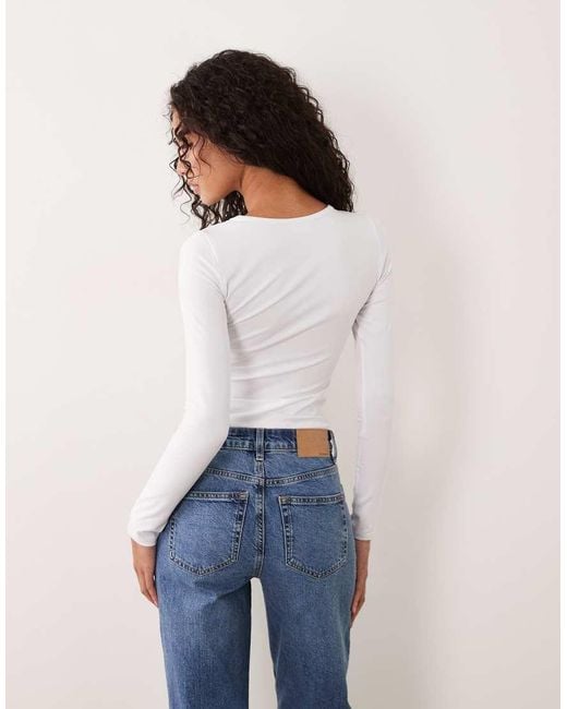 Cotton On White Everyday Smooth Long Sleeve