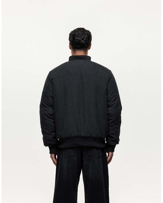 Good For Nothing Blue Oversized Bomber Jacket for men