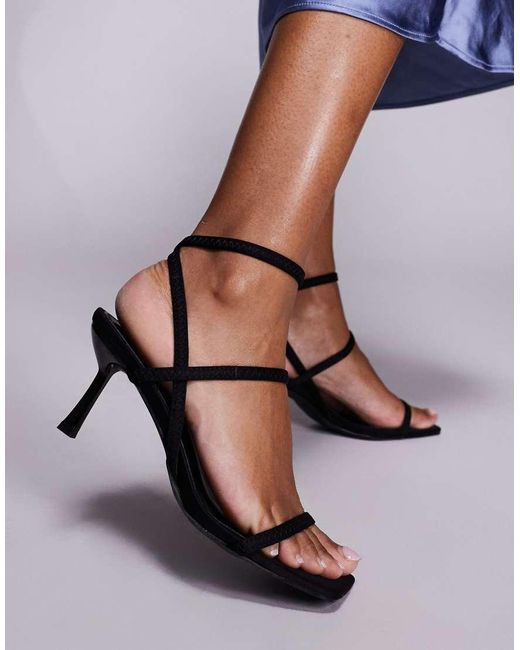 SIMMI Blue Karson Strappy Heeled Sandals
