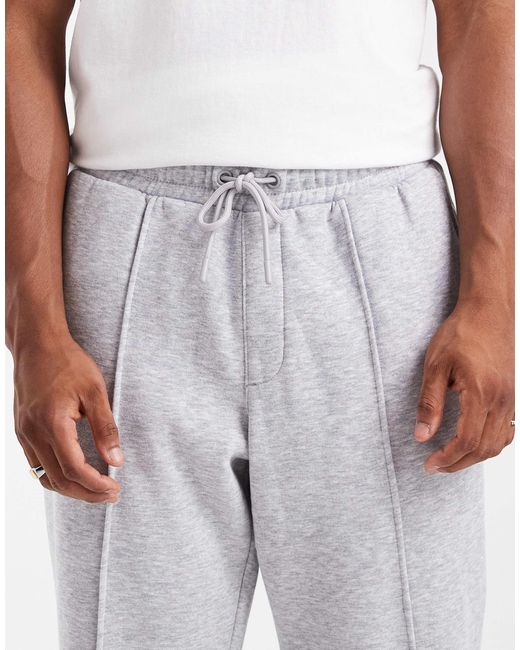 Jack & Jones Gray Wide Leg jogger With Pintuck for men