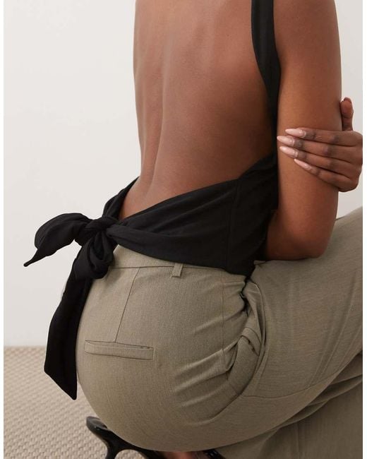 Oh Polly Natural Modal Open Tie Back Top