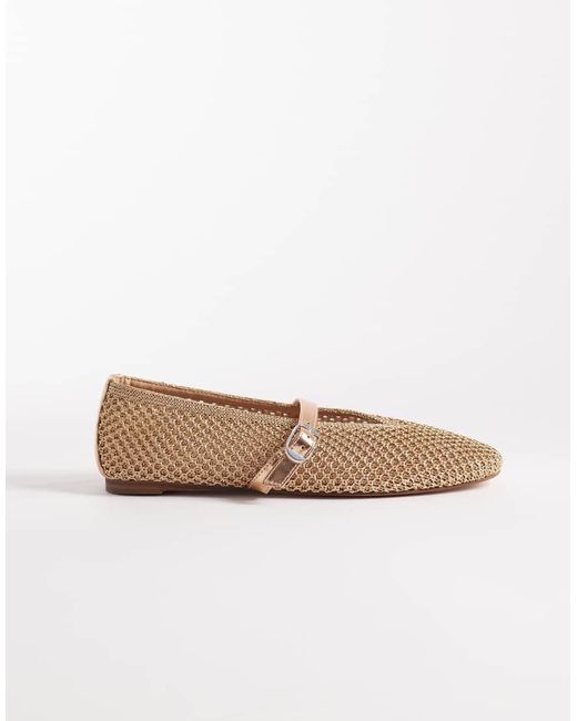 Steve Madden White Gayla Woven Ballet Flats