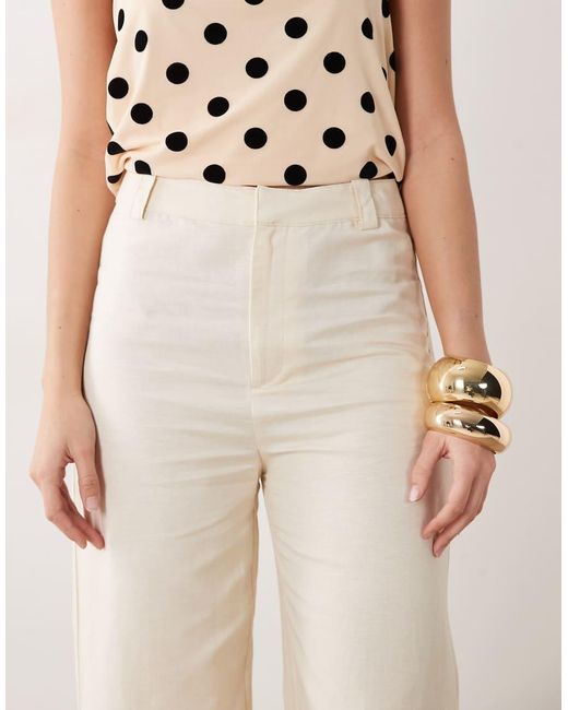 Mango Natural Linen Mix Tailored Trouser