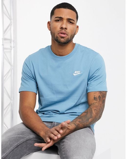 Nike – club – helles t-shirt in Blau für Herren | Lyst AT