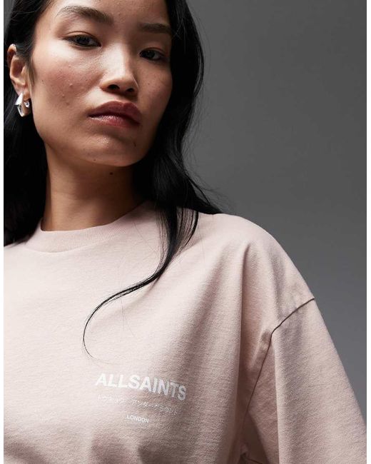 AllSaints Pink Underground Etta T-shirt