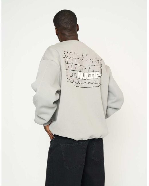 Sudadera Extragrande Compassion De Multiply Apparel de color Gray