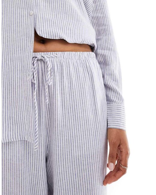 Cotton On White Drawstring Straight Leg Trousers