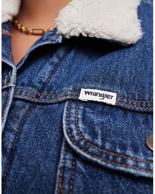 Wrangler Blue Sherpa-lined Denim Jacket