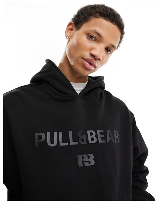 Pull&Bear – kapuzenpullover in Black für Herren