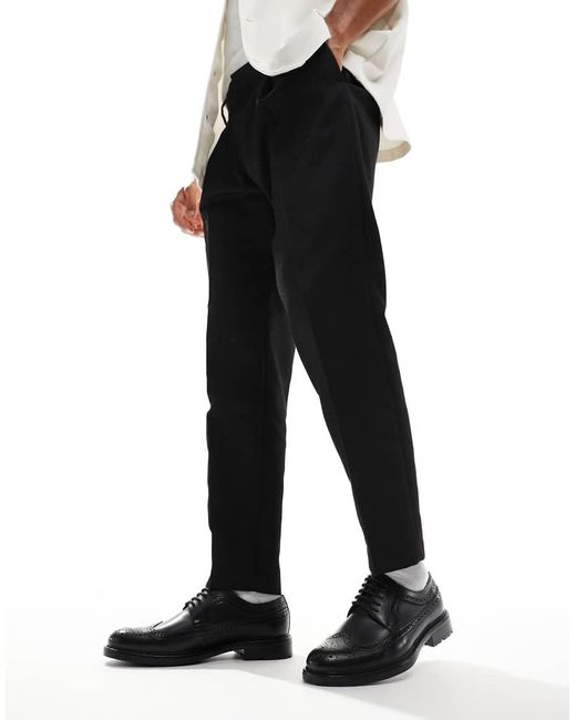 ASOS Black Lace Up Brogue Shoes for men