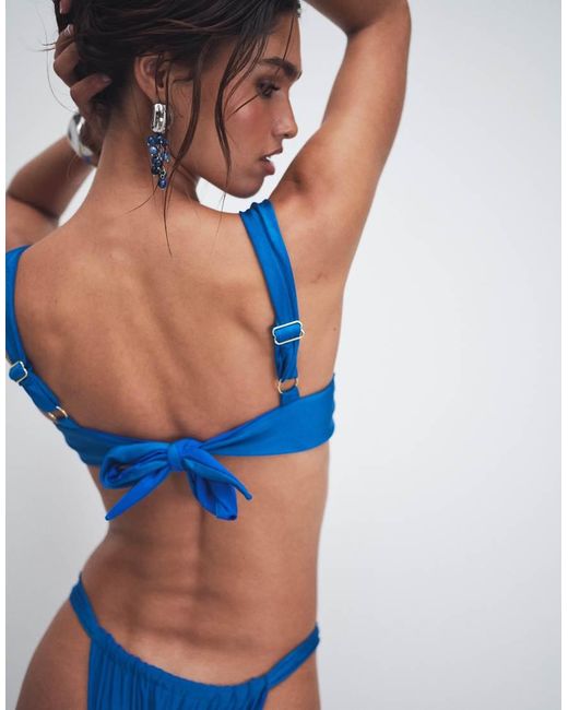 VDM The Label Blue Underwire Bikini Top