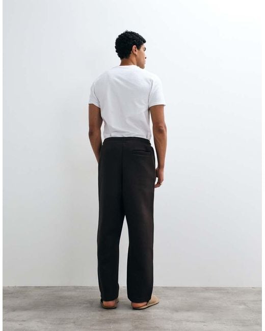 ASOS Gray Relaxed Tapered jogger With Silver Hardware Detail for men
