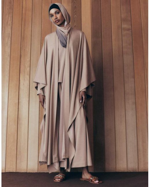 Caftano Abaya Lungo di Iyal in Natural