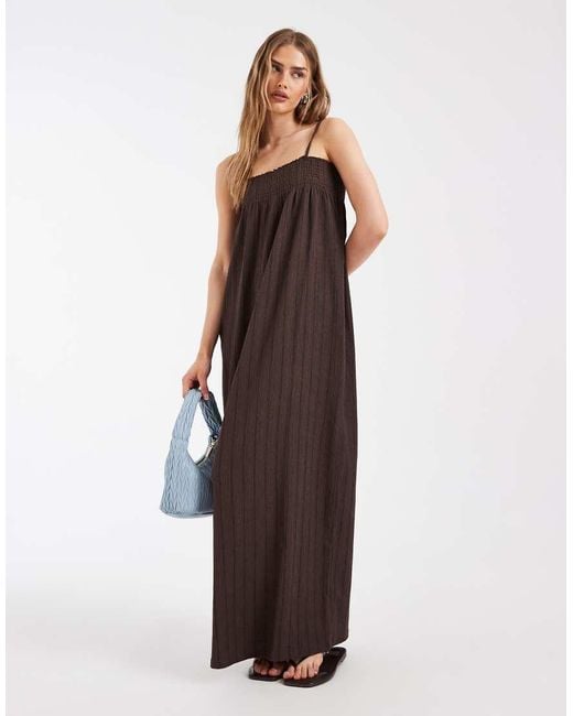 ONLY Brown Sleeveless Maxi Dress