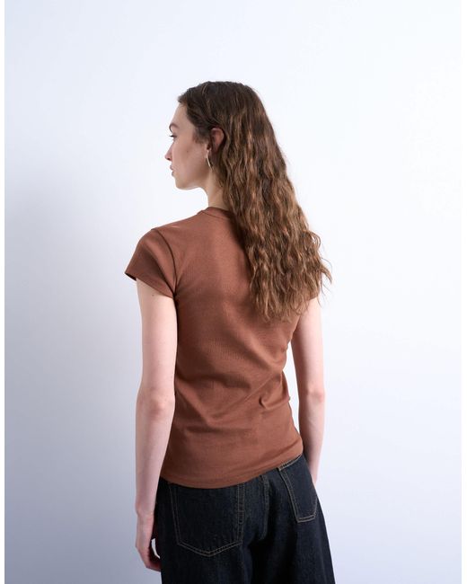 TOPSHOP Brown Everyday Tee
