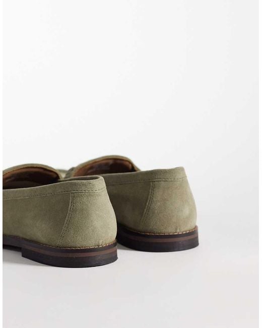 ASOS Green Penny Snaffle Loafer for men